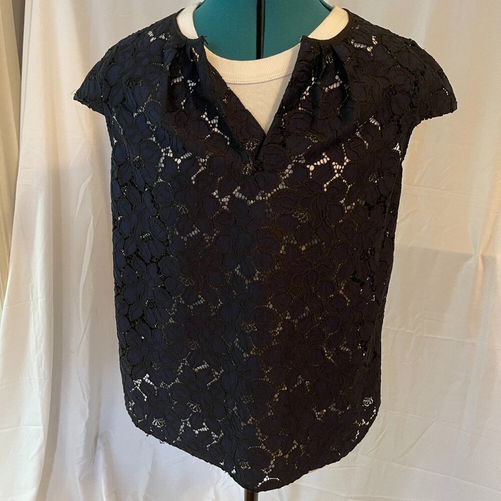 Navy, lace, J. Crew